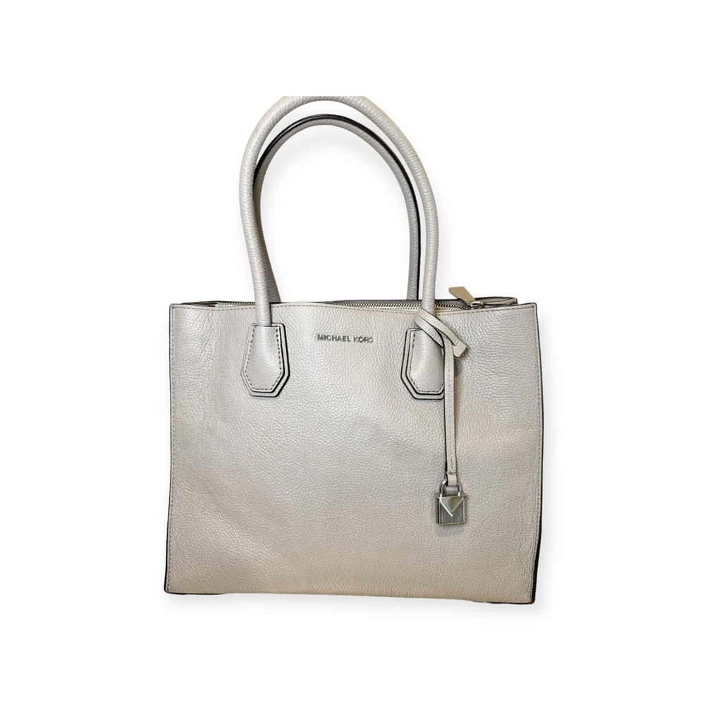 Michael Kors Large Gray Pebbled Leather Tote - Picture 11 of 17